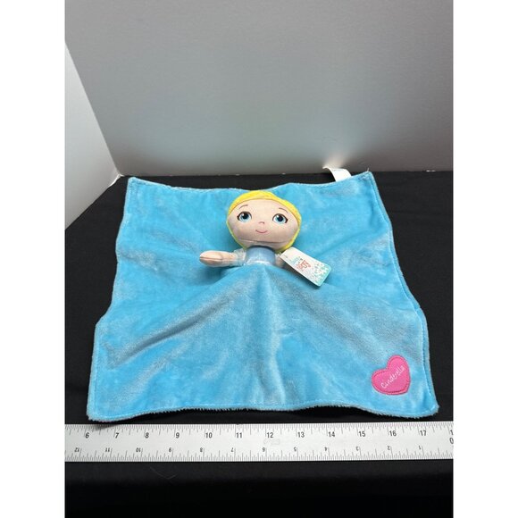 Disney Baby Cinderella Plush Security Blanket Lovey Blue & Pink 14" Soft Cuddly - Picture 2 of 9